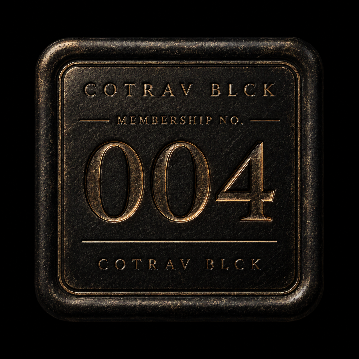COTRAV BLACK membership No. 004